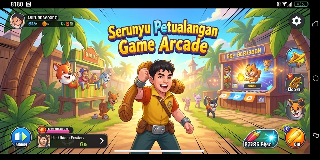 Screenshot gameplay seru dari 8180, menampilkan aksi Arcade yang mendebarkan.