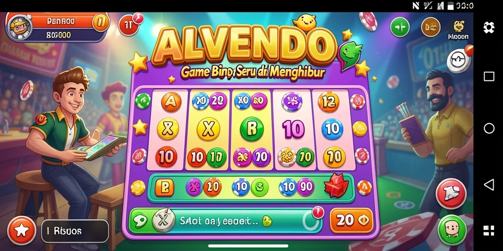 Tampilan gameplay Bingo yang menarik dan interaktif di ALVENDO.