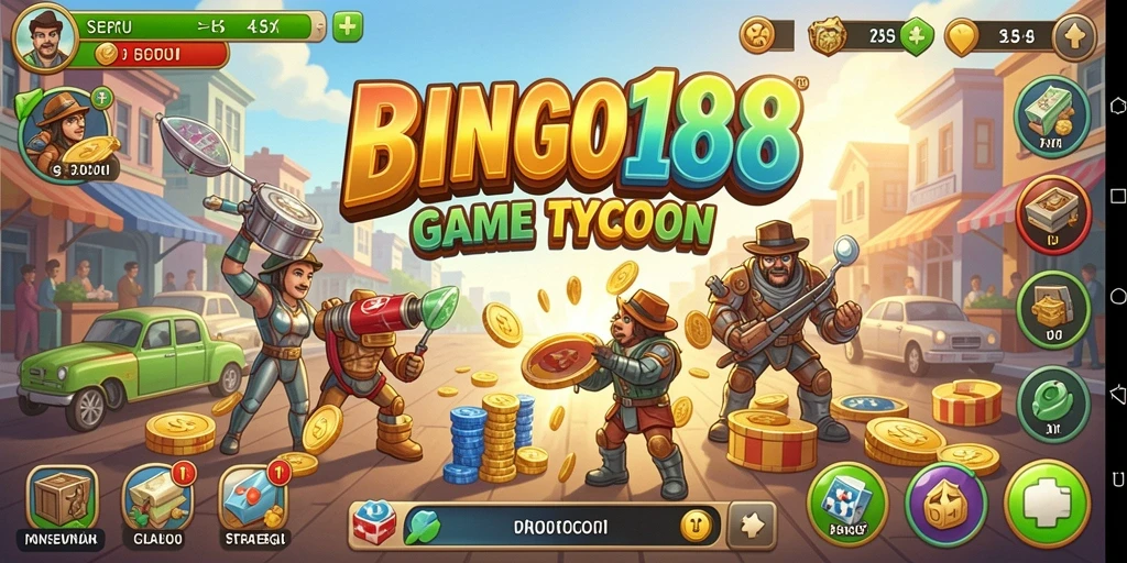 Tampilan gameplay BINGO188 dengan atmosfer bingo yang menarik.