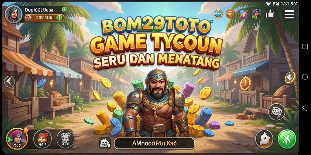 Tampilan gameplay seru dalam BOM29TOTO yang menunjukkan strategi Tycoon.