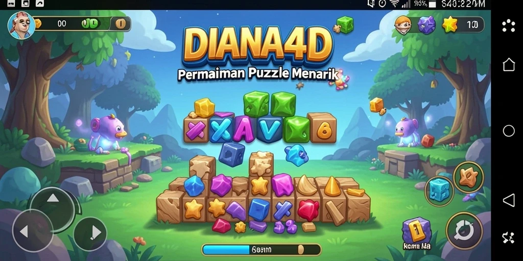 Screenshot DIANA4D menampilkan gameplay menarik dari tantangan puzzle.
