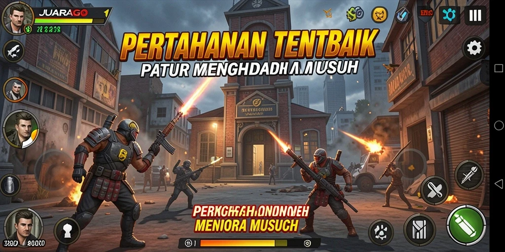 Tampilan gameplay seru dari JUARAGO Tower Defense yang menantang.