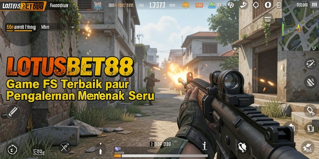 Screenshot permainan LOTUSBET88 menampilkan aksi tembak-menembak yang mendebarkan.