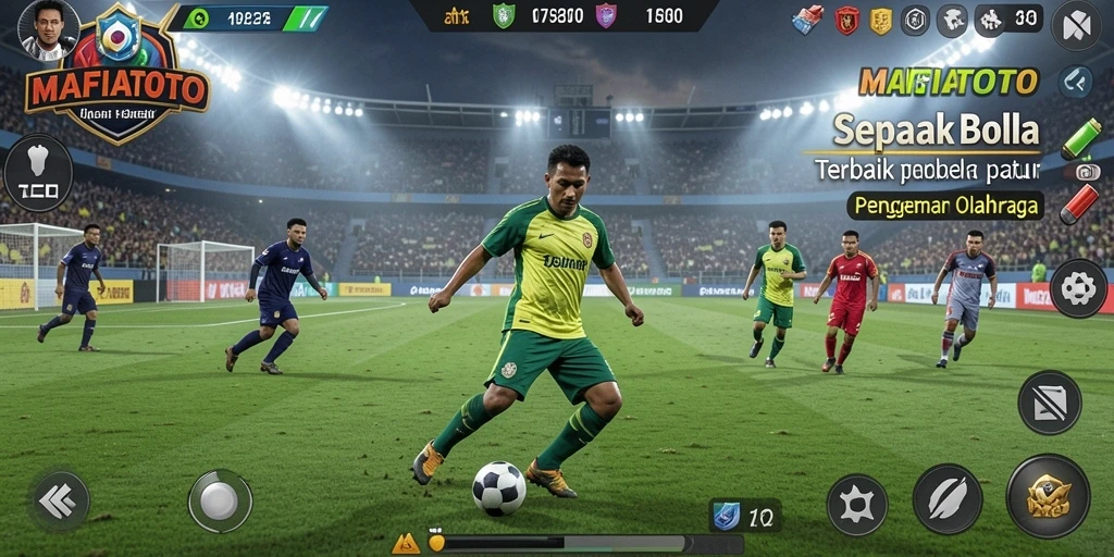 Tampilan gameplay MAFIATOTO yang seru saat bertanding di lapangan.