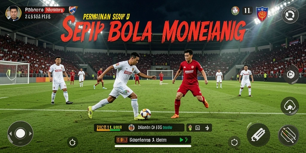 Screenshot utama PG11 menampilkan aksi seru di lapangan sepak bola.