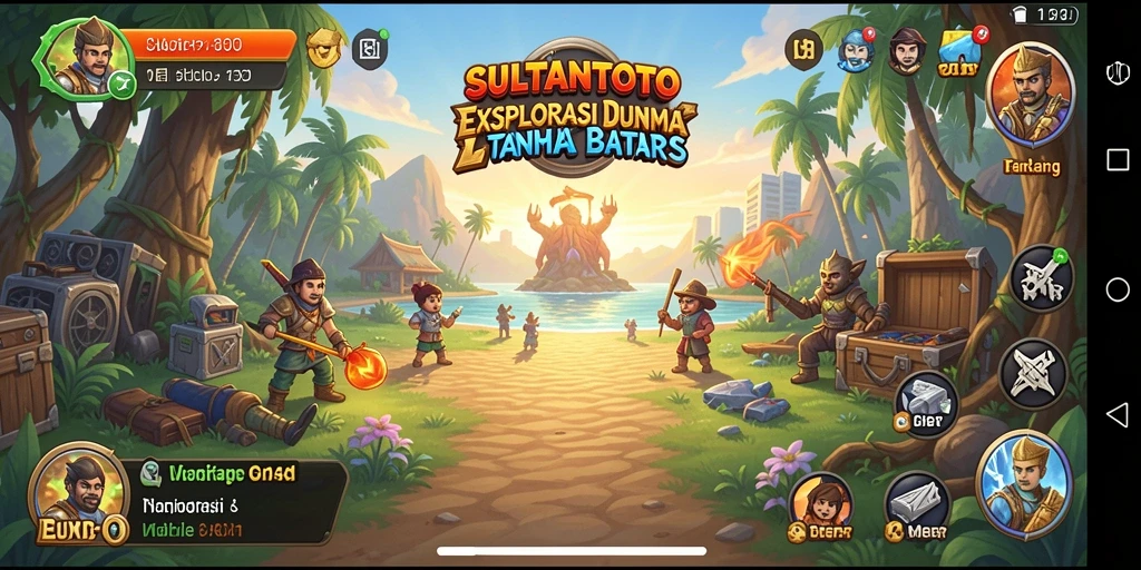 Screenshot gameplay SULTANTOTO yang menunjukkan petualangan di dunia terbuka.