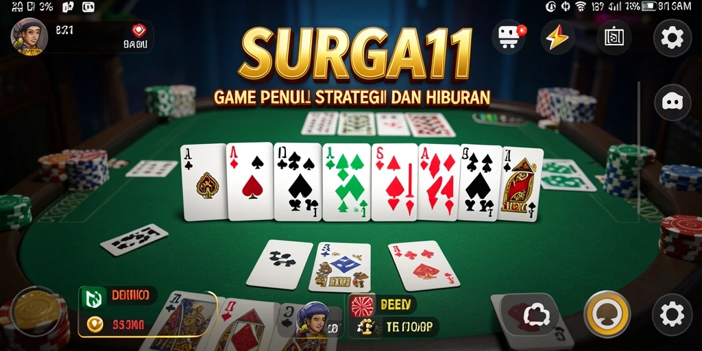 Screenshot tampilan gameplay SURGA11 dengan grafis menarik dan interaksi seru.