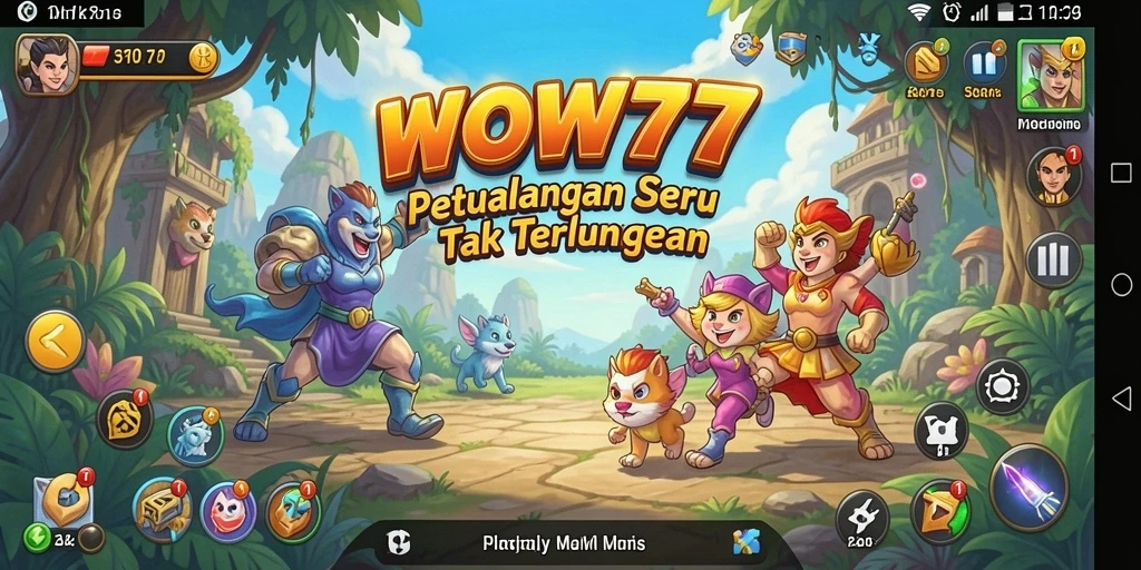 Tampilan gameplay WOW77 yang mendebarkan dan penuh aksi.